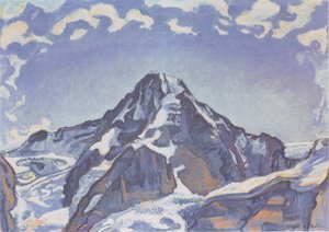 El Monje con nubes de Ferdinand Hodler